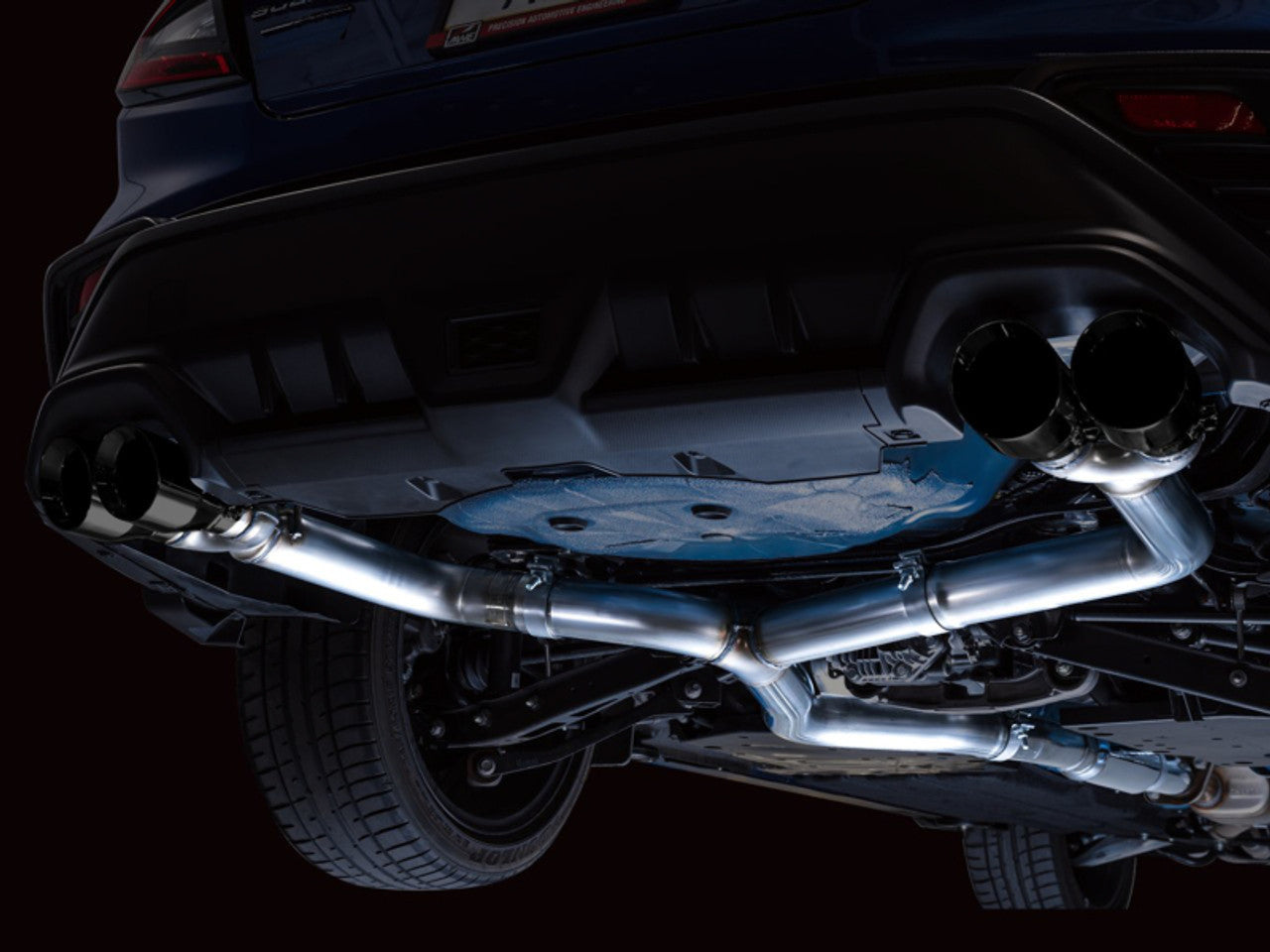 AWE Track Edition for VB Subaru WRX Exhaust - Diamond Black Tips