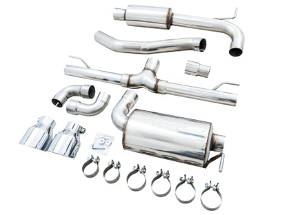 AWE 2022 + GTI MK8 Track Edition Exhaust - Chrome Silver Tips